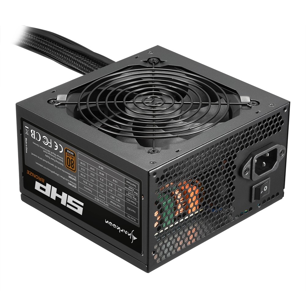 Alimentatore Sharkoon SHP 80+ Bronze 500W ATX Nero