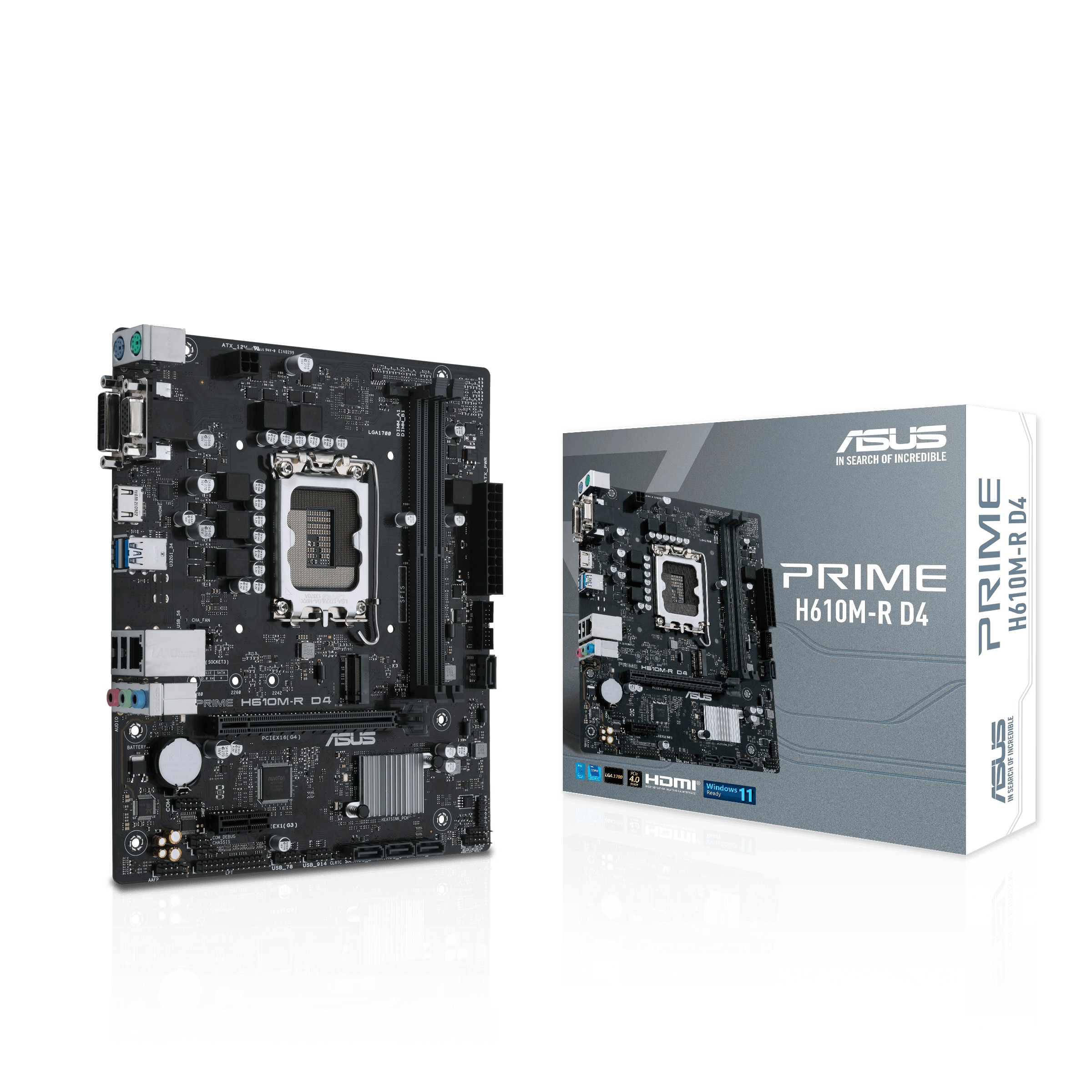 Scheda Madre Intel ASUS PRIME H610M-R DDR4 LGA 1700 Micro-ATX