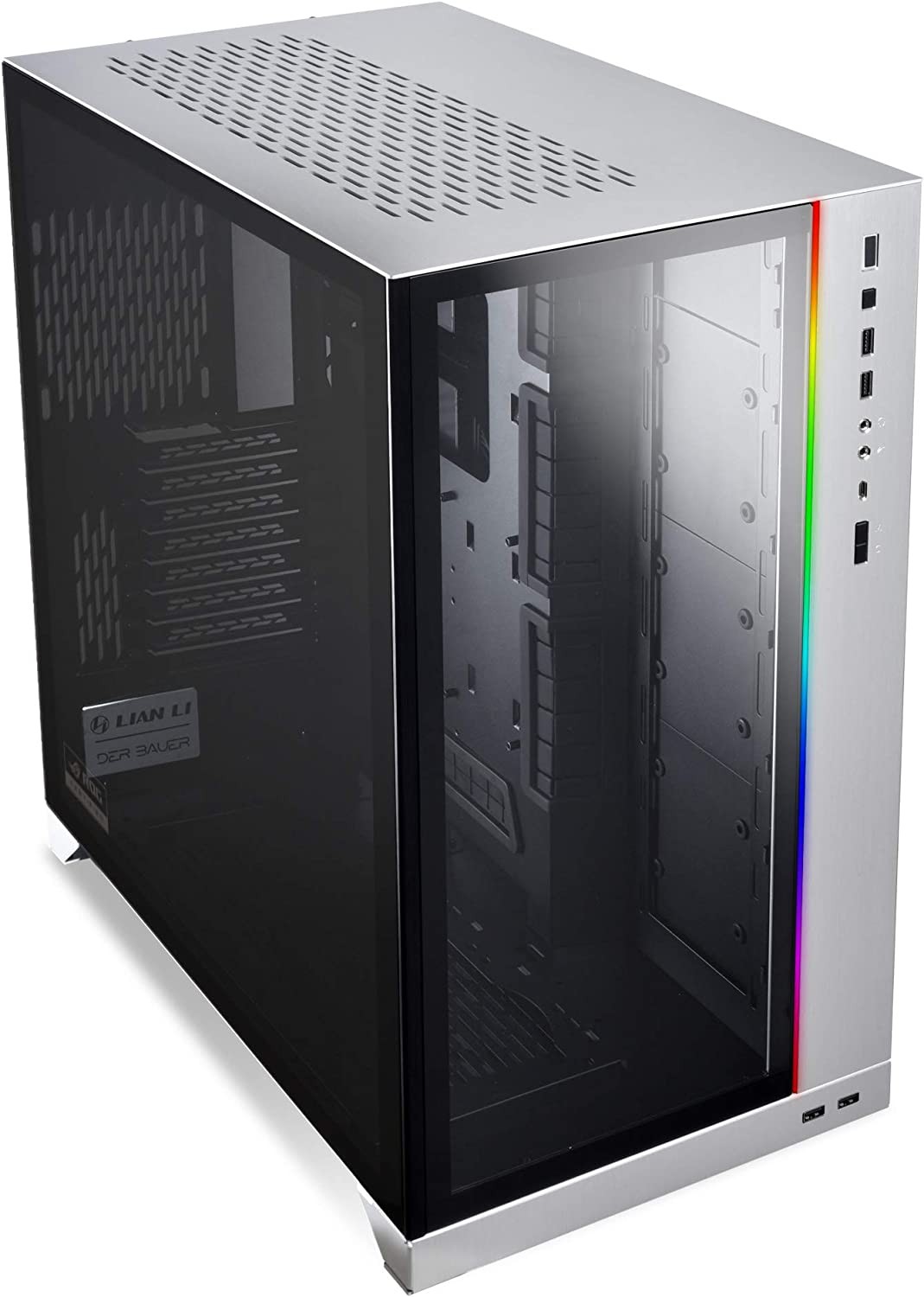 Case Lian Li O11Dynamic XL ROG Certified Midi-Tower argento