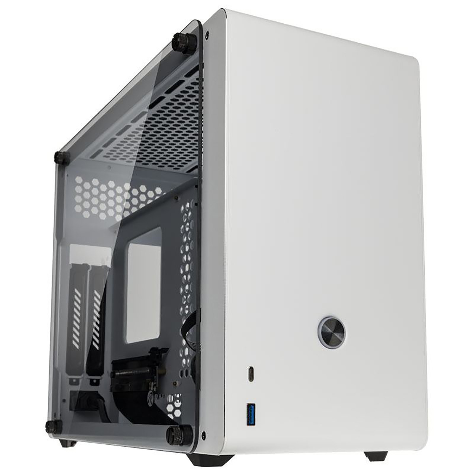 Case Raijintek Ophion EVO Mini-Tower vetro temperato Bianco