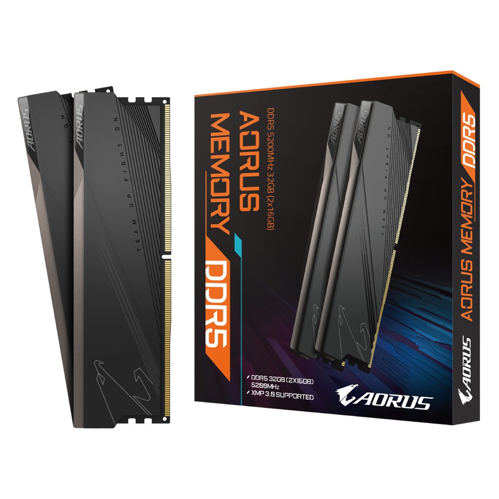 Ram GIGABYTE AORUS DDR5 5200MHz 32GB (2×16) XMP 3.0 CL40 NERO