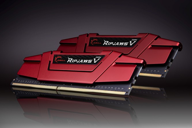 RAM G.Skill Ripjaws V DDR4 3000MHz 32GB (2×16) CL18 Rosso