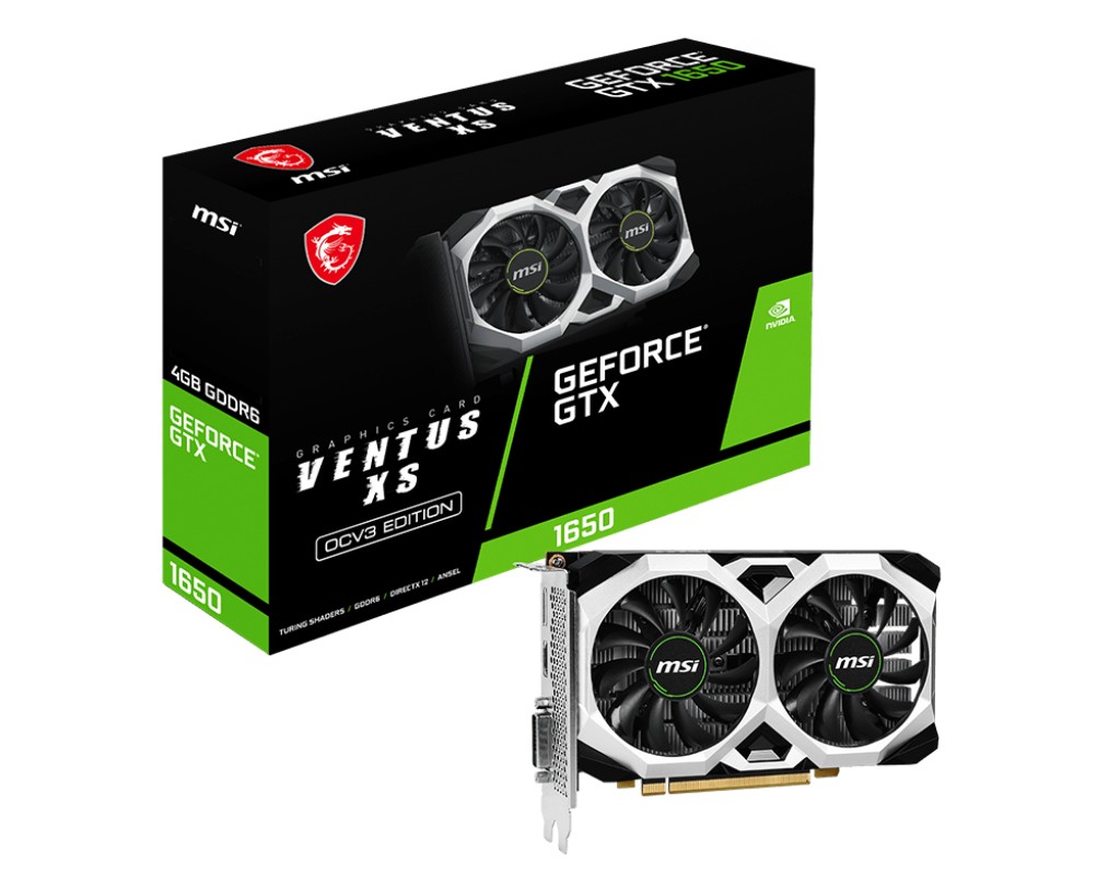 VGA MSI GeForce GTX 1650 4GB D6 Ventus XS OCV3