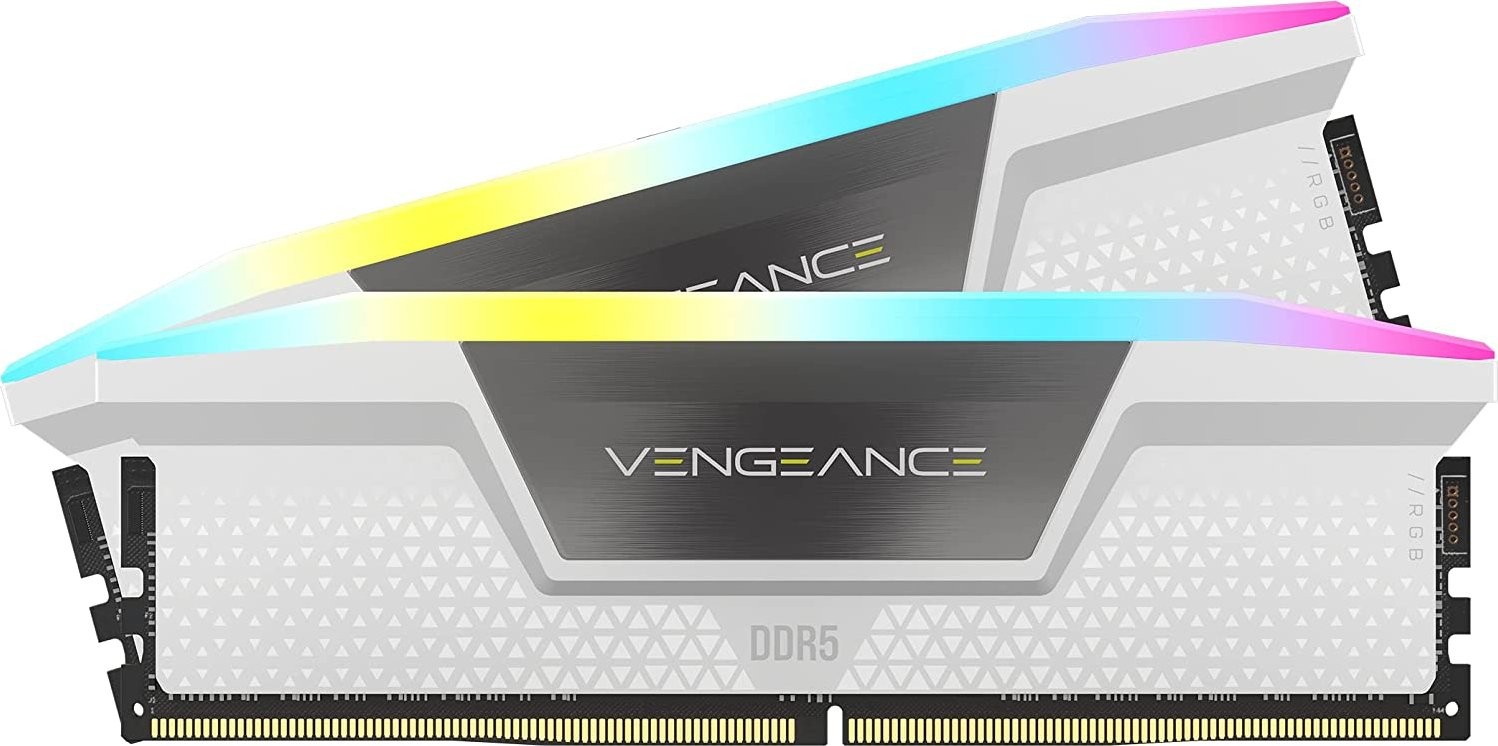 RAM Corsair Vengeance RGB DDR5 32GB (2×16) 5200MHz CL40 Bianco XMP 3.0