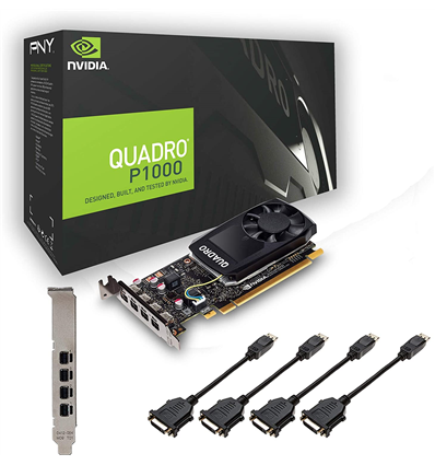 VGA PNY Quadro P1000 v2 4GB DVI GDDR5 (VCQP1000DVIV2-PB)